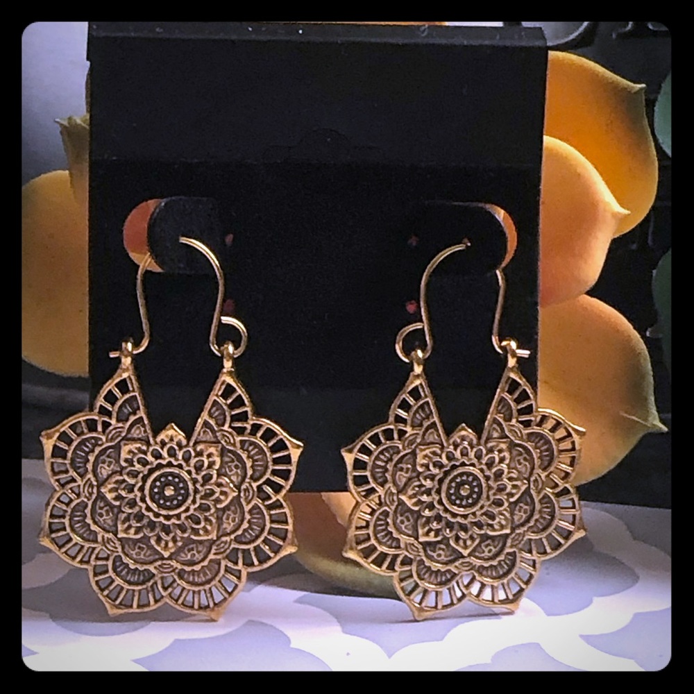 Gold Bohemian earrings